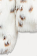Dames nepbont winterjas luipaardprint warm en luxe – Amelora