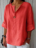 Casual V-Hals Blouse Dames Lichtgewicht Stijl – Novalya