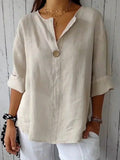 Casual V-Hals Blouse Dames Lichtgewicht Stijl – Novalya