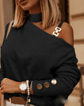 Stijlvolle Wol Trui met Elegante Details – Silvie