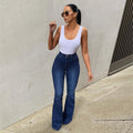 High-waist flared jeans met stretch – Zoë