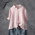 Losse Button Down Blouse met Elegante Pasvorm – Sophie