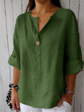 Casual V-Hals Blouse Dames Lichtgewicht Stijl – Novalya