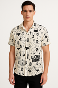 Zomers herenoverhemd met luchadorprint – Mateo