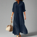 Elegante casual hemdjurk dames warm weer - Isa