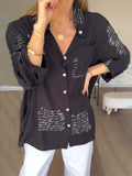 Casual damesoverhemd met elegante wikkelsnit – Seriva