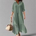 Elegante casual hemdjurk dames warm weer - Isa