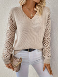 Elegante Gebreide V-hals Trui voor Dames - Jannes