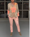 Gehaakte bloemen top met losse pasvorm – Milou