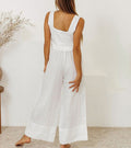 Minimalistische dames set met wijde broek en top – Elvyna