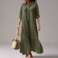 Elegante casual hemdjurk dames warm weer - Isa