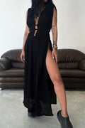 Linnen maxi zomerjurk voor dames met elegant silhouet – Celestina