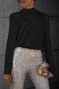 Blouse met sjaalkraag en open rug voor dames – Nadine