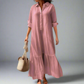 Elegante casual hemdjurk dames warm weer - Isa
