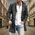Heren herfstjas met waterafstotende wolmix en moderne fit – Silvano