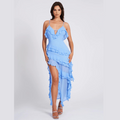 Elegante Maxi Jurk met Diepe V-hals - Julia