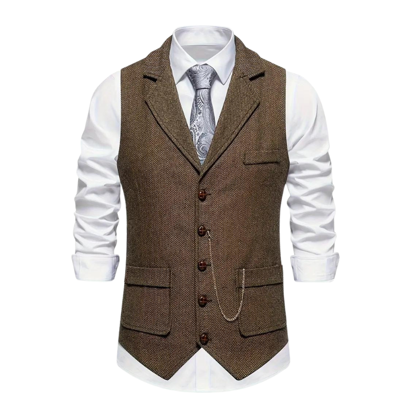 Elegant heren vest met reverskraag – Florian