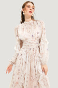 Dames jurk bloemenprint luchtig plooirok elegant – Ocearia