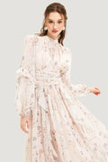 Dames jurk bloemenprint luchtig plooirok elegant – Ocearia