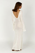 Witte zomerjurk voor dames met elegante mouwen – Ismera