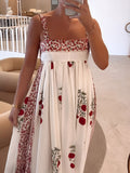 Elegante Maxi Jurk met Vierkante Hals voor Dames – Rosa