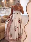 Elegante Maxi Jurk met Vierkante Hals voor Dames – Rosa