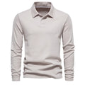 Heren Klassiek Lange Mouwen Effen Poloshirt - Benjamin