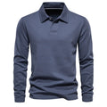 Heren Klassiek Lange Mouwen Effen Poloshirt - Benjamin