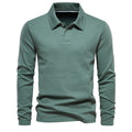 Heren Klassiek Lange Mouwen Effen Poloshirt - Benjamin