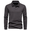 Heren Klassiek Lange Mouwen Effen Poloshirt - Benjamin
