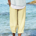 Luchtige cropped damesbroek met relaxte pasvorm – Elin