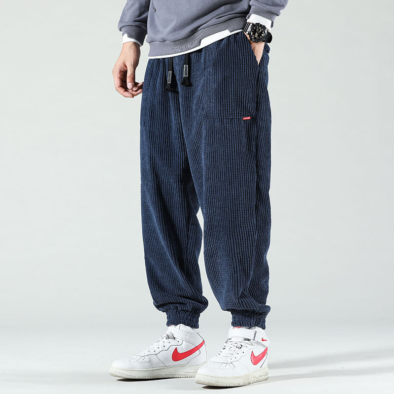 Heren corduroy joggers met zachte pasvorm – Elias