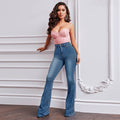 High-waist flared jeans met stretch – Zoë