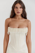 Elegante Maxi Jurk met Parelaccenten – Juliette