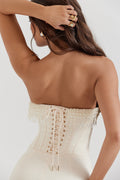 Elegante Maxi Jurk met Parelaccenten – Juliette