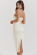 Elegante Maxi Jurk met Parelaccenten – Juliette