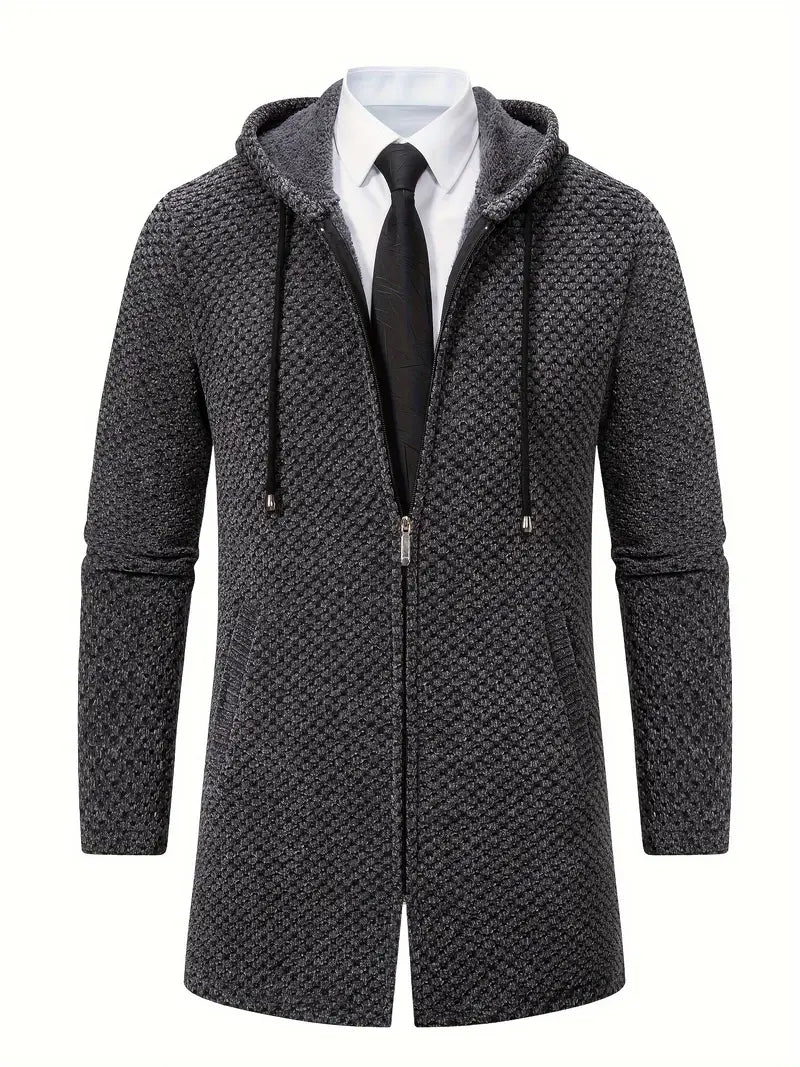 Fleece Gevoerde Herenjas met Capuchon – Arvento