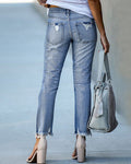 Slim-fit gescheurde jeans voor dames – Lisa
