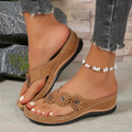 Dames slippers met bloemknoop en zachte zool – Valeni