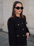 Elegante damesblazer met metalen knopen – Isabelle