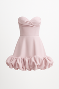 Bustier Mini Jurk met Draperie en Ruches - Mila