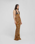 Maxi jurk met luipaardprint en kanten details – Yara