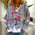 Zachte katoenen sweater met boho print – Livari