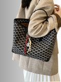Geometrische PU schoudertas voor dames met rits – Zelira