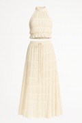 Zomerse dames set met haltertop en rok – Avenya
