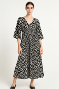 Bohemian Maxi Jurk met V-hals voor Dames – Luna