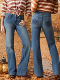Hoge taille stretch jeans voor dames – Elise