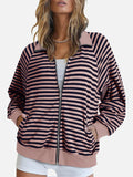 Dames sweater met rits en zachte stof – Eveline