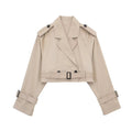 Dames korte trenchcoat herfstjas stijlvol en licht – Yara
