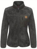 Warm sherpa fleece damesjack met capuchon – Isabel